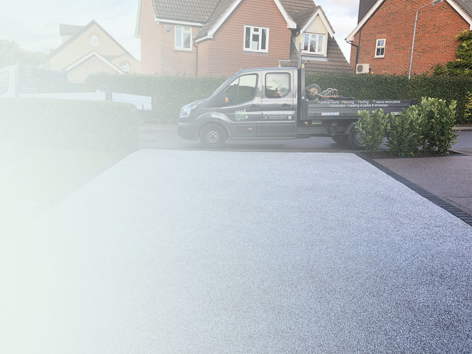 Gardenscape van on a resin-bound driveway